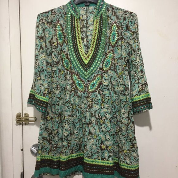 BARBARA GERWIT EMBELLISHED TALL BLOUSES SIZE S - Picture 1 of 7